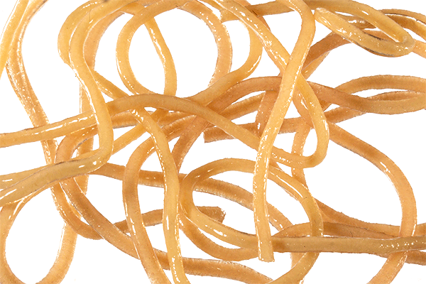 Pack of Trina’s Squirm Worm Material in soft, flexible strands for tying San Juan Worms and squirmy patterns.