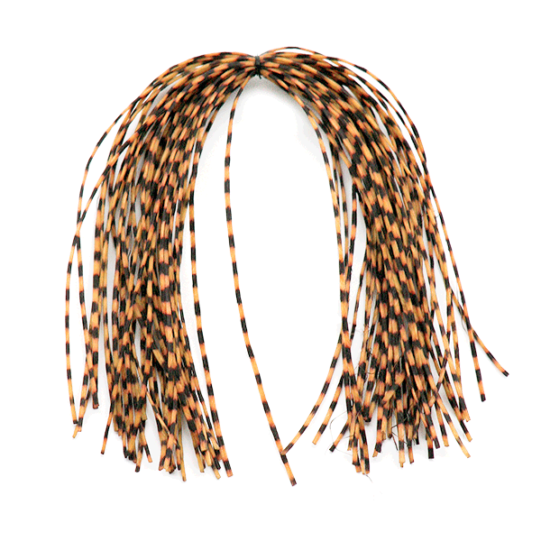 MFC Barred Semi-Floss Legs in assorted colors, premium silicone fly tying legs for hoppers, stoneflies, streamers, and bass bugs