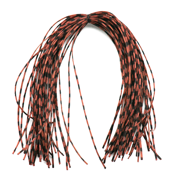 MFC Barred Semi-Floss Legs in assorted colors, premium silicone fly tying legs for hoppers, stoneflies, streamers, and bass bugs