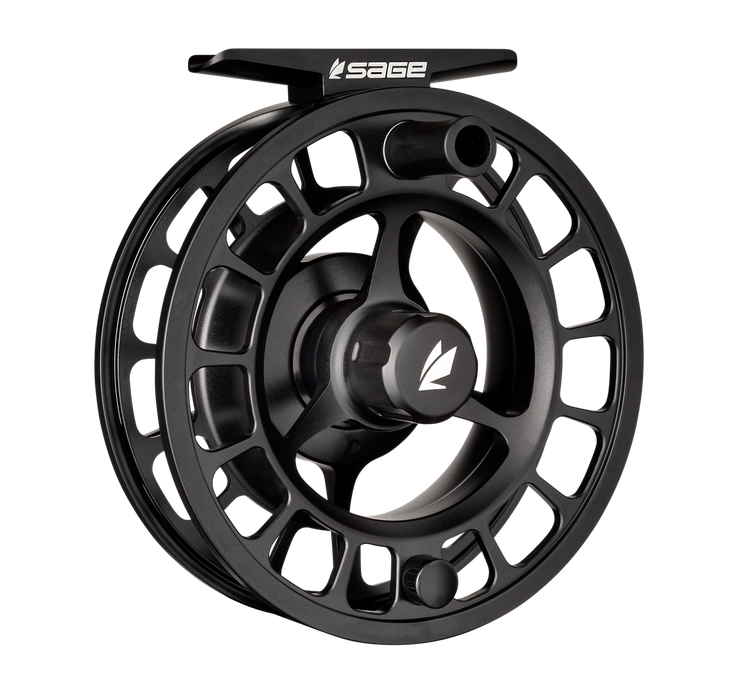 circular logo fly reel Maxxon Talon cut through the white ceramic The Patriot Reel - Reel