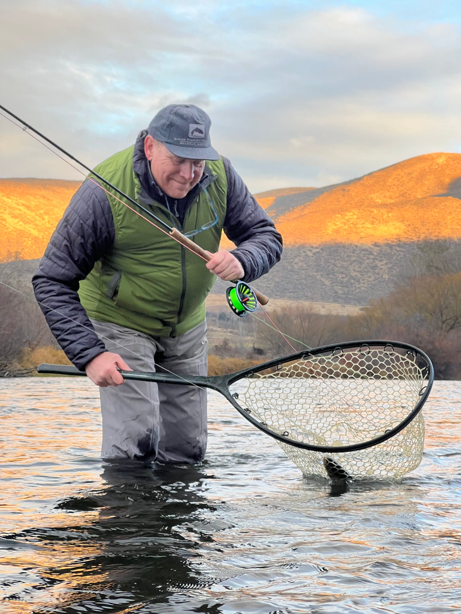 Guided fishing in the winter on the Yakima River