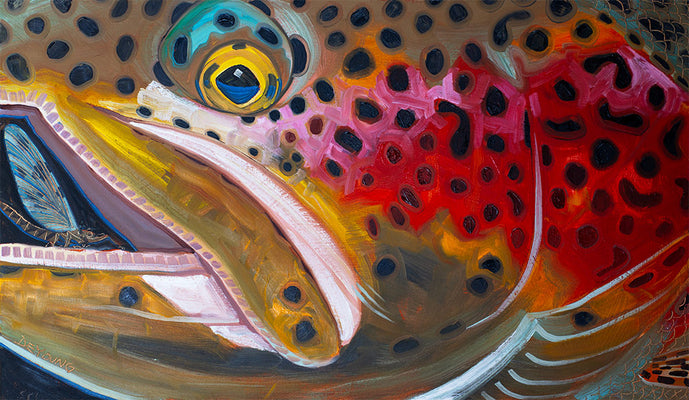 DeYoung Abstract Rainbow Mayfly Canvas Print