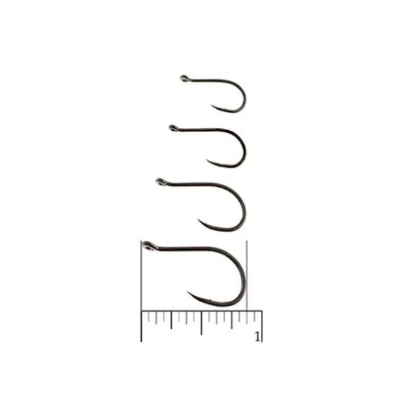 AquaTalon 3474 Swing Hooks by Aqua Flies – black-finish, upturned-eye hooks designed for swing-style flies and intruders.