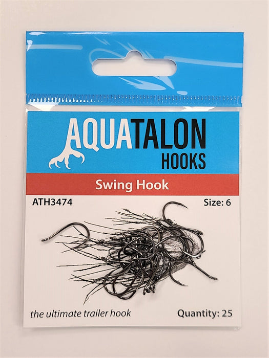 AquaTalon 3474 Swing Hook in size #6 – compact swing hook perfect for smaller intruders and trout spey applications.