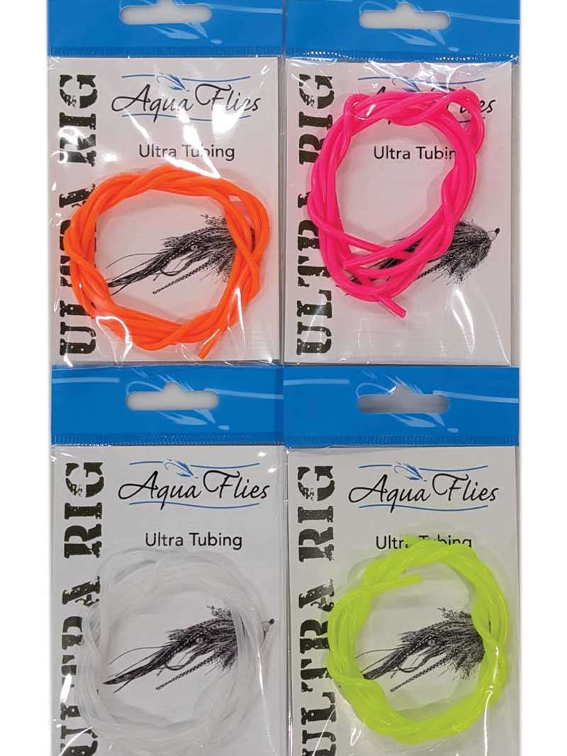 Aqua Flies Ultra Tubing – flexible, durable fly tying tubing used for rigging junctions, intruders, and tube fly systems.