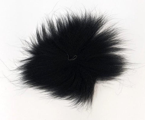 Jet black Arctic Blue Fox fur – essential for leeches, intruders, and dark silhouette streamer patterns.