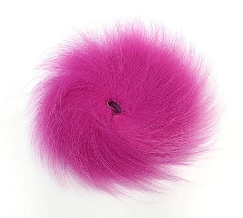 Bright pink Arctic Blue Fox fly tying fur – soft, flowing material ideal for steelhead, salmon, and flashy intruder or streamer patterns.