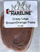 Crazy Legs in Brown/Orange by Hareline—two-tone silicone legs that mimic natural prey colors, excellent for crayfish, stoneflies, and sculpin patterns.