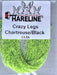 Crazy Legs in Chartreuse/Black by Hareline—strike-inducing silicone legs that combine fluorescent chartreuse with bold black striping for ultimate fish-attracting action.