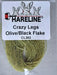 Crazy Legs in Olive/Black by Hareline—earthy two-tone silicone legs that enhance buggy nymphs, leeches, and crawfish patterns with lifelike action.