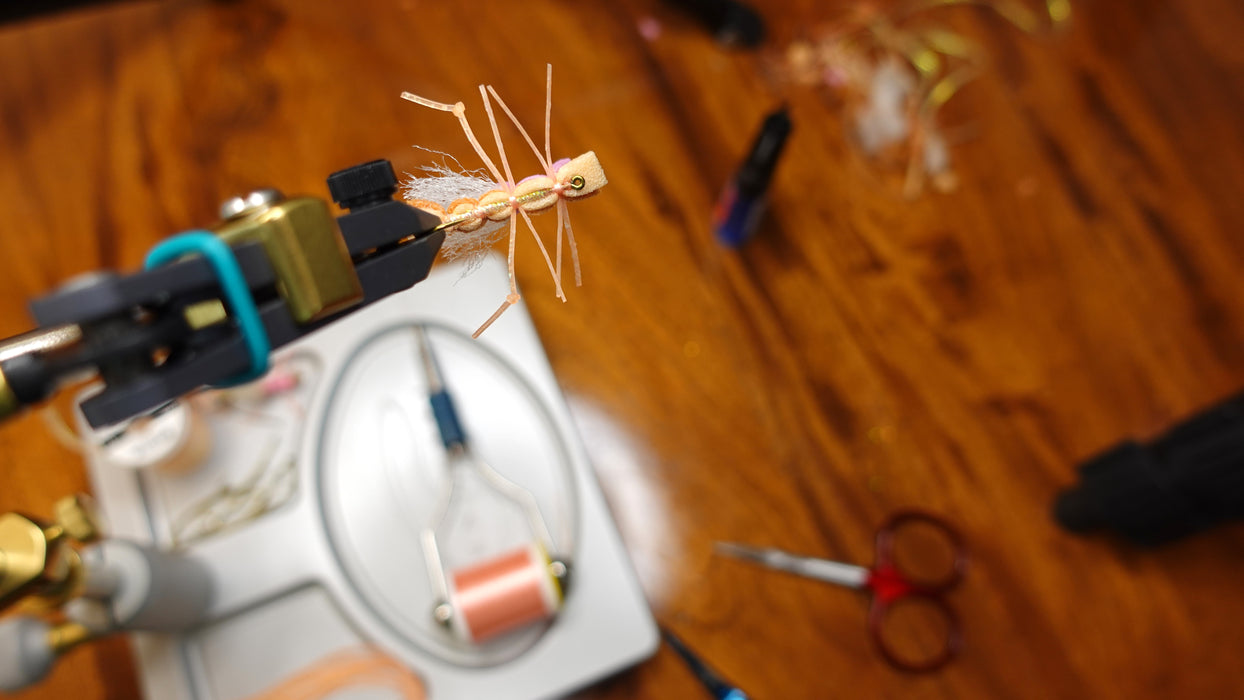 Shake & Bake Hopper Fly Tying Kit by Red’s Fly Shop – a foam hopper pattern inspired by Talladega Nights, designed by guide Ricky Bobbers for high-floating, fast-action dry fly fishing on rivers like the Yakima.