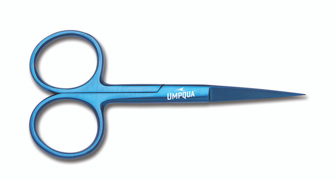 Umpqua Dream Stream Plus 4.75-inch hair scissors – heavy-duty fly tying scissors designed for cutting deer hair, synthetics, and dense materials with power and control.