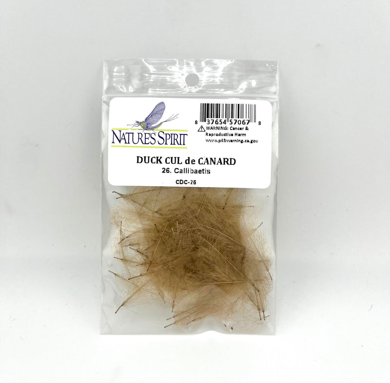 Baetis Duck CDC by Nature’s Spirit – subtle greenish-gray CDC feathers designed for tying realistic Baetis nymphs and emergers.”