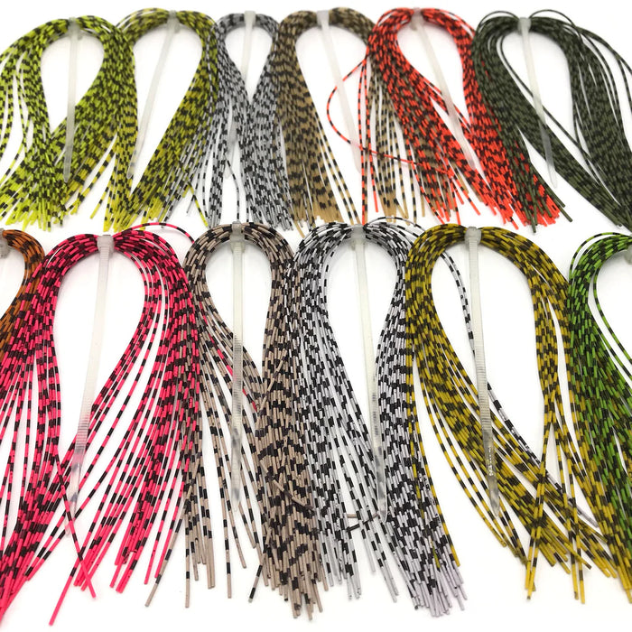 Grizzly Barred Legs by Hareline—silicone fly tying legs featuring lifelike barring for added realism and movement. Perfect for nymphs, streamers, and bass flies where subtle motion and natural patterning matter.
