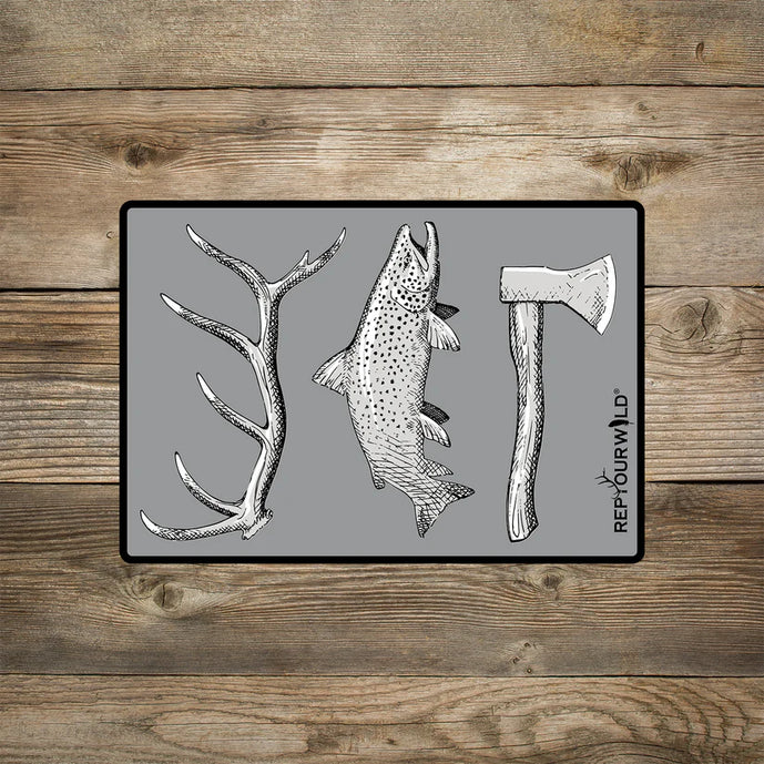 Rep Your Water "Hunt. Fish. Camp." Sticker