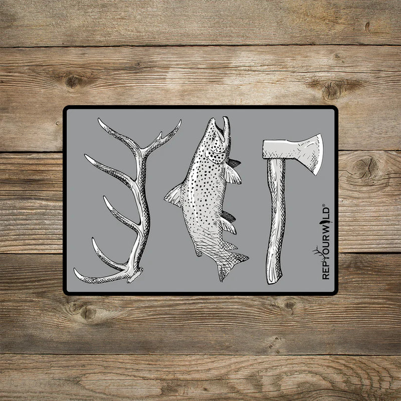 Rep Your Water "Hunt. Fish. Camp." Sticker