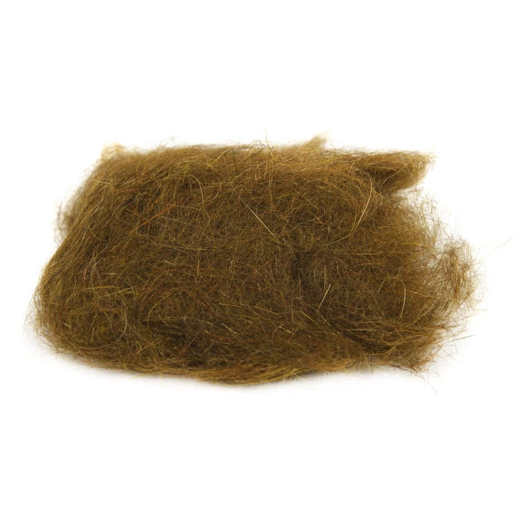 Brown Olive Hare’s Mask Dubbing – earthy blend with olive and brown tones for stoneflies, caddis pupae, and general attractors.