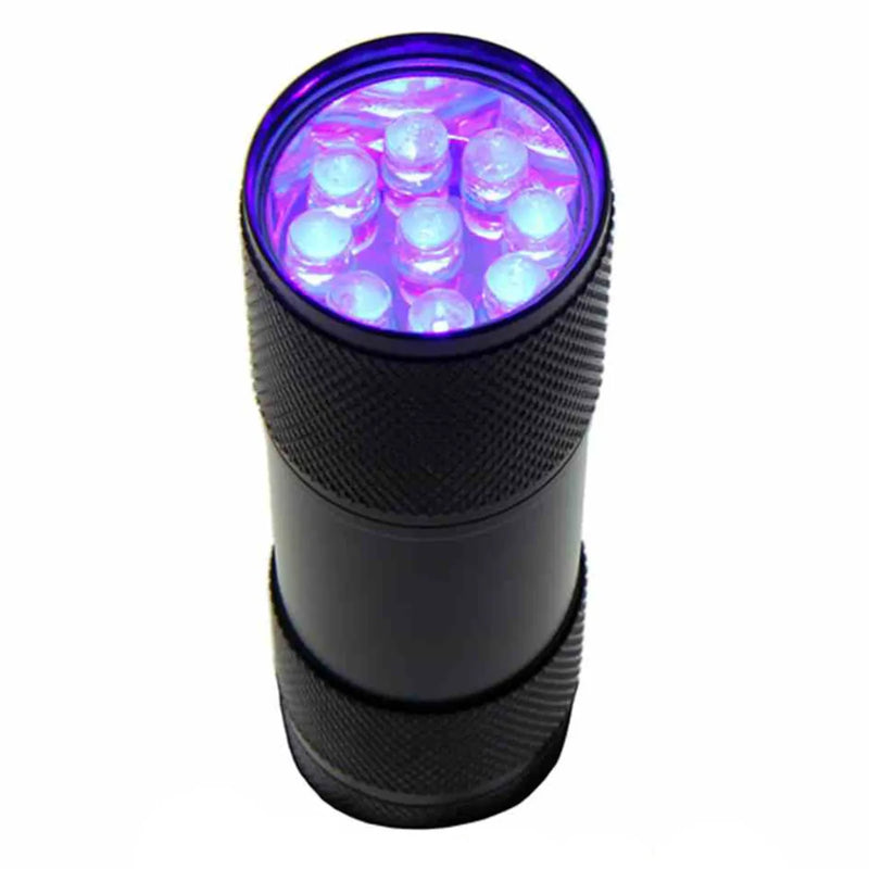 Hareline Universal UV Cure Light – compact, high-intensity UV flashlight designed to quickly cure UV resins and adhesives in fly tying applications.
