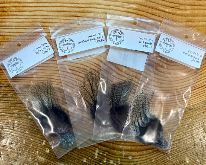 Spent Fly Fishing Coq de Leon CDL feathers for tying dry flies and nymphs