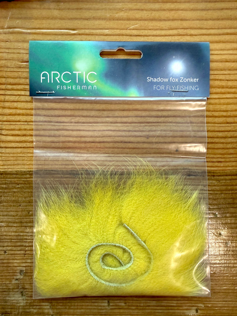 Arctic Fisherman Blue and Shadow Fox Zonker strips for tying steelhead, salmon, and streamer fly patterns.