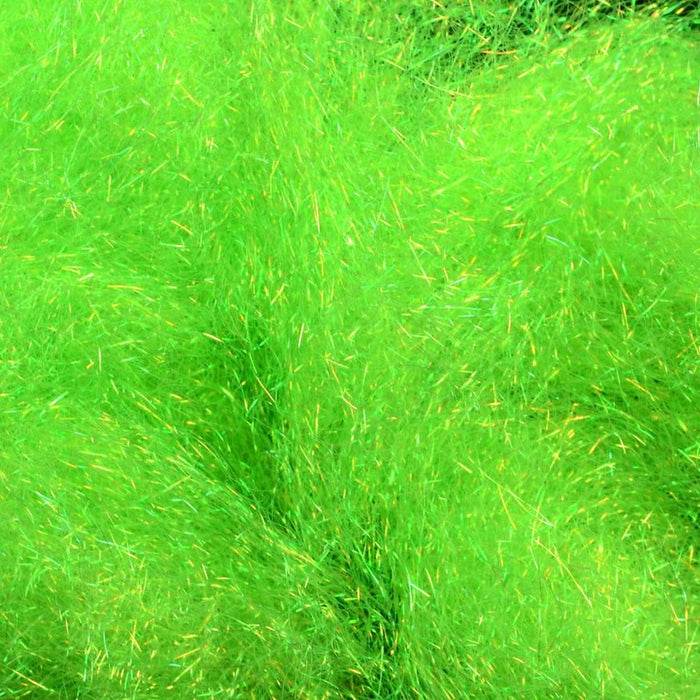 Hareline Ice Dub in Chartreuse – reflective synthetic dubbing ideal for adding flash and color to nymphs, emergers, and streamers.