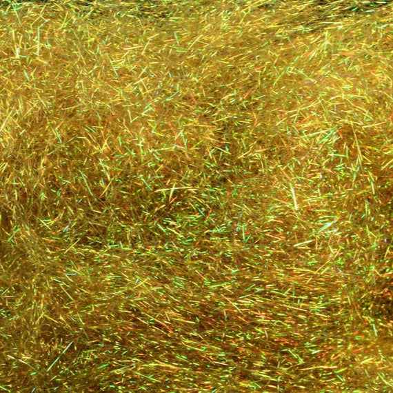 Hareline Ice Dub in Golden Brown – reflective synthetic dubbing ideal for adding flash and color to nymphs, emergers, and streamers.