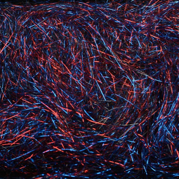 Hareline Ice Dub in Midnight Fire – reflective synthetic dubbing ideal for adding flash and color to nymphs, emergers, and streamers.