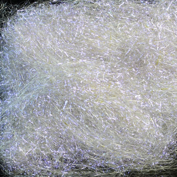 Hareline Ice Dub in UV Gray – reflective synthetic dubbing ideal for adding flash and color to nymphs, emergers, and streamers.