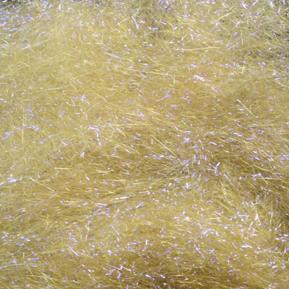Hareline Ice Dub in UV Tan – reflective synthetic dubbing ideal for adding flash and color to nymphs, emergers, and streamers.