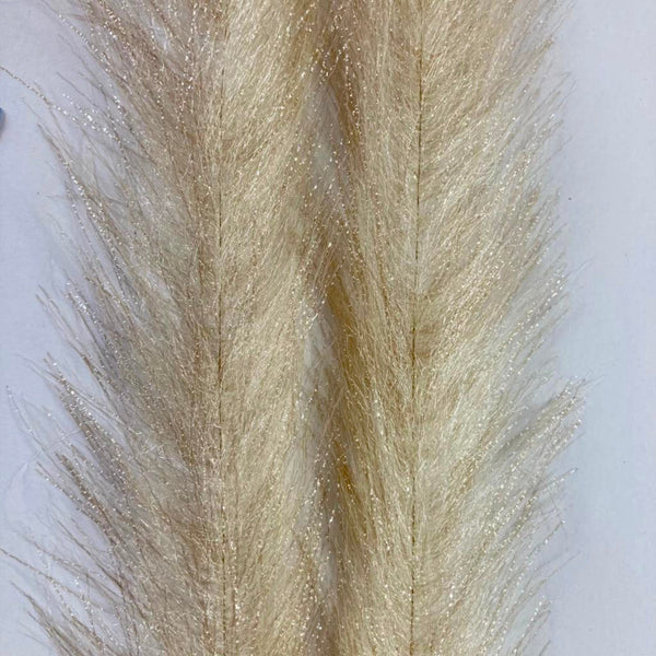 Perch-colored Mimic Faux Feather Brush by Just Add H2O – lifelike synthetic material ideal for sculpting gamefish patterns and perch-inspired streamers.