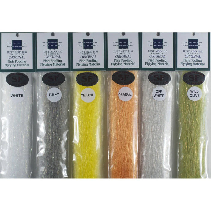 Just Add H2O Steve Farrar Blend – premium synthetic fly tying fibers with UV flash, ideal for baitfish patterns, saltwater flies, and large streamers.