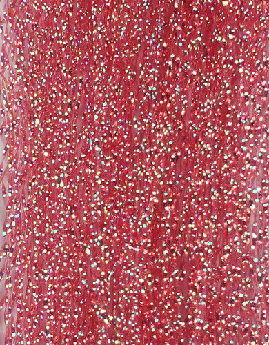 Krystal Flash in Pink – vibrant pink shimmer that adds attraction to salmon, steelhead, and trout flies.
