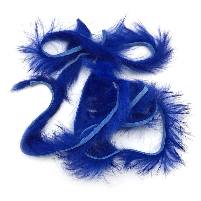 Micro Rabbit Strip in navy blue – deep blue fur for night patterns or bold winter steelhead flies.
