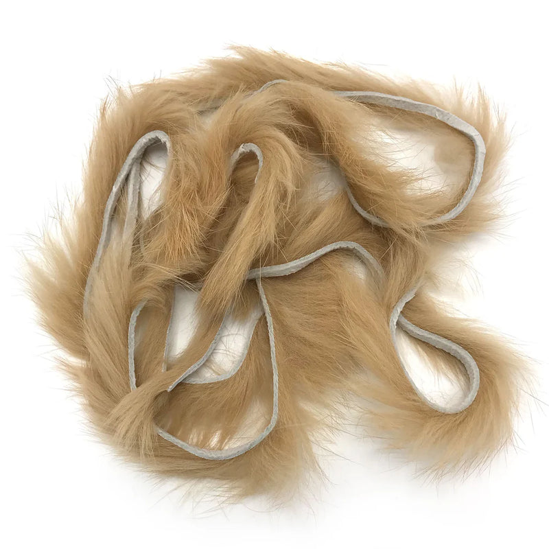 Micro Rabbit Strip in tan – natural tone for crayfish, sculpins, or baitfish patterns.