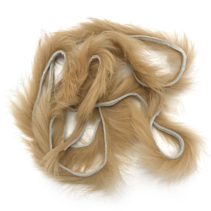 Micro Rabbit Strip in tan – natural tone for crayfish, sculpins, or baitfish patterns.