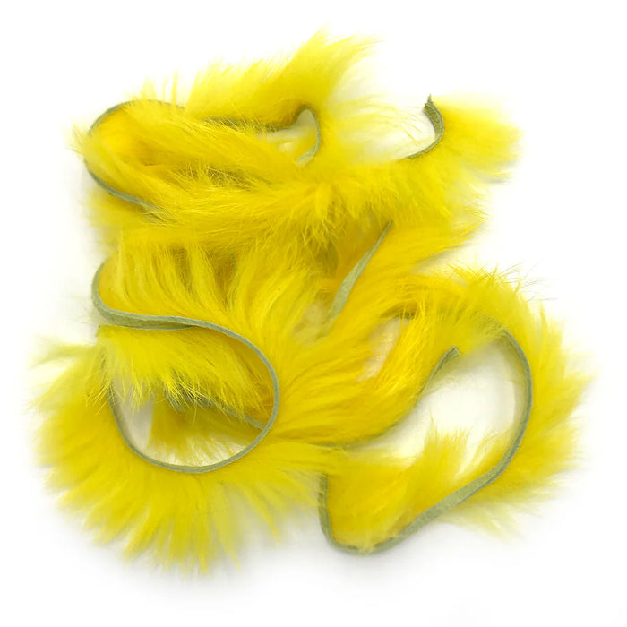 Micro Rabbit Strip in yellow – lively tone perfect for attractor streamers and warmwater species.