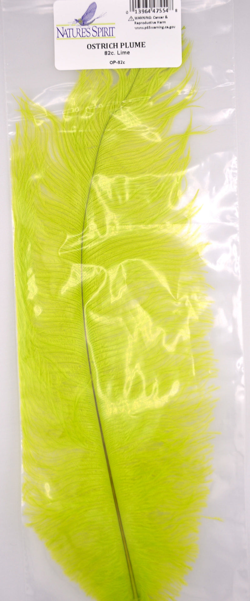 Lime ostrich plume by Nature’s Spirit – vivid green fibers ideal for attractor nymphs, buggers, and tropical saltwater flies.