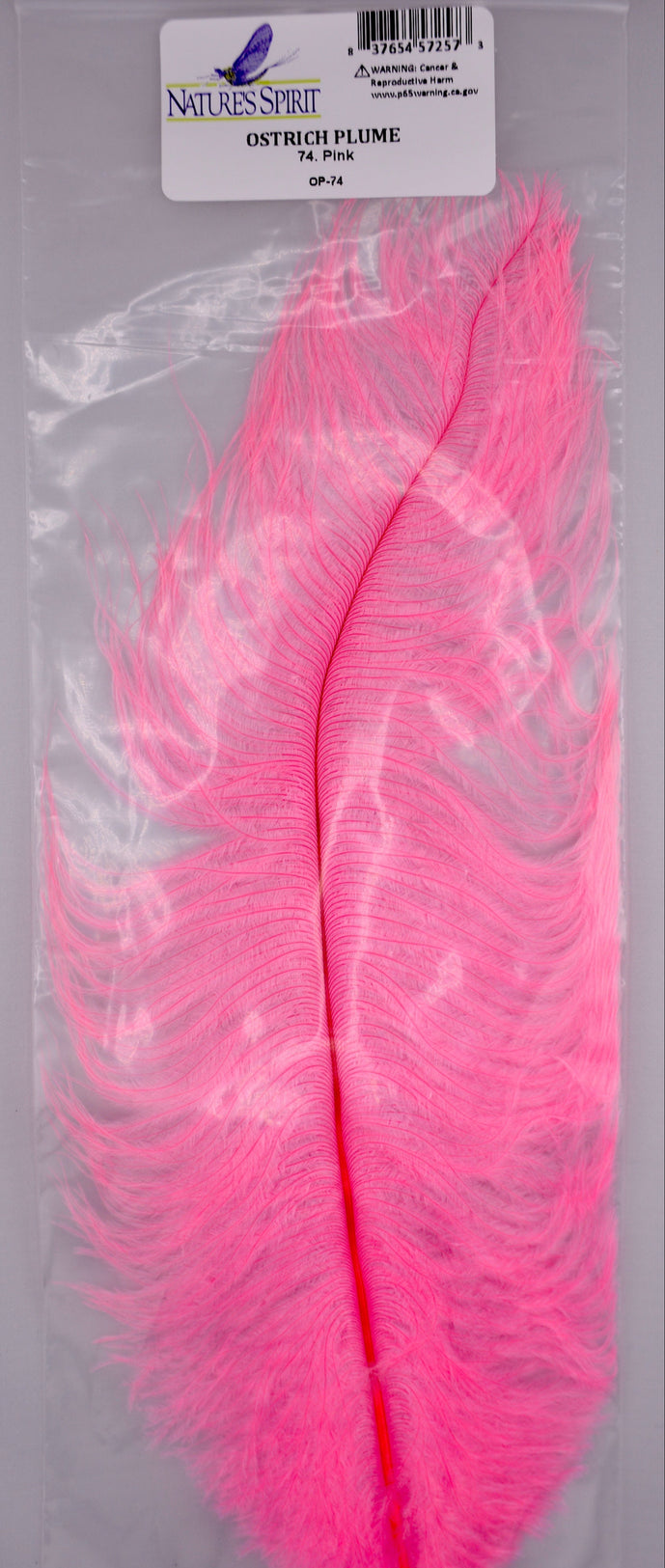 Pink ostrich plume by Nature’s Spirit – soft pink fibers for shrimp patterns, steelhead flies, and flashy wet fly accents.