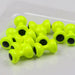 Painted Pupil Lead Eyes in chartreuse – high-visibility lime green with black pupils for bold, fish-attracting streamer heads.