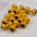 Painted Pupil Lead Eyes in yellow – vibrant and classic color choice for attracting trout, bass, and saltwater species.