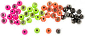 Pro Sportfisher Flexibeads in assorted sizes and colors—soft, durable beads used to add weight and color accents to tube flies and micro-intruders.