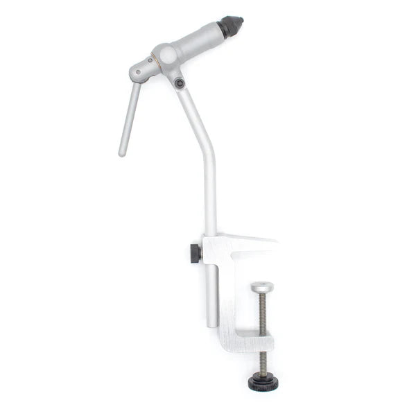 Renzetti Apprentice Rotary Vise with C-clamp – beginner-friendly rotary fly tying vise with secure clamp base and smooth rotation for versatile tying at home or on the go.