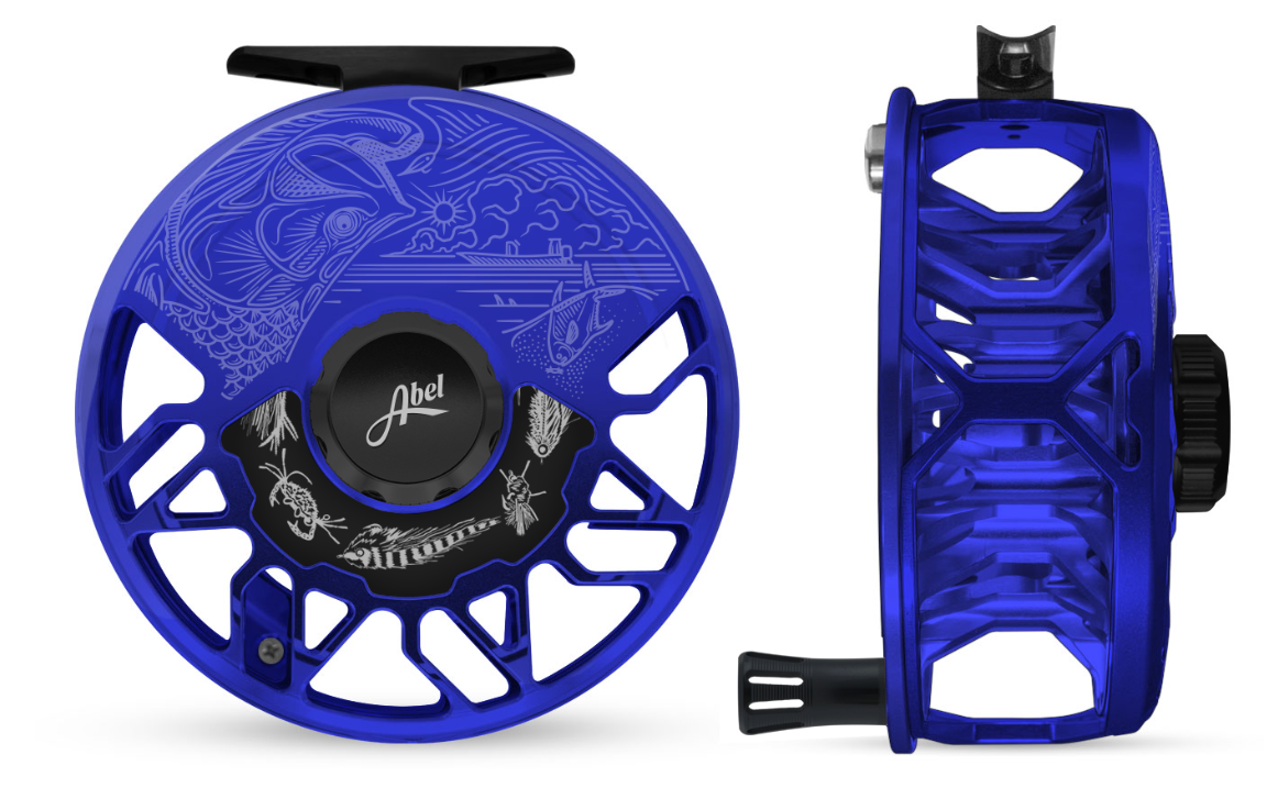 Abel Rove Fly Reel // Blue III Underwood Salt Engraving