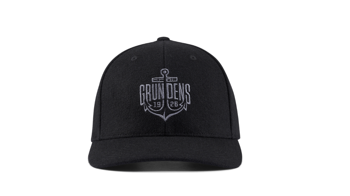 Grundens Logo Anchor Wool Trucker