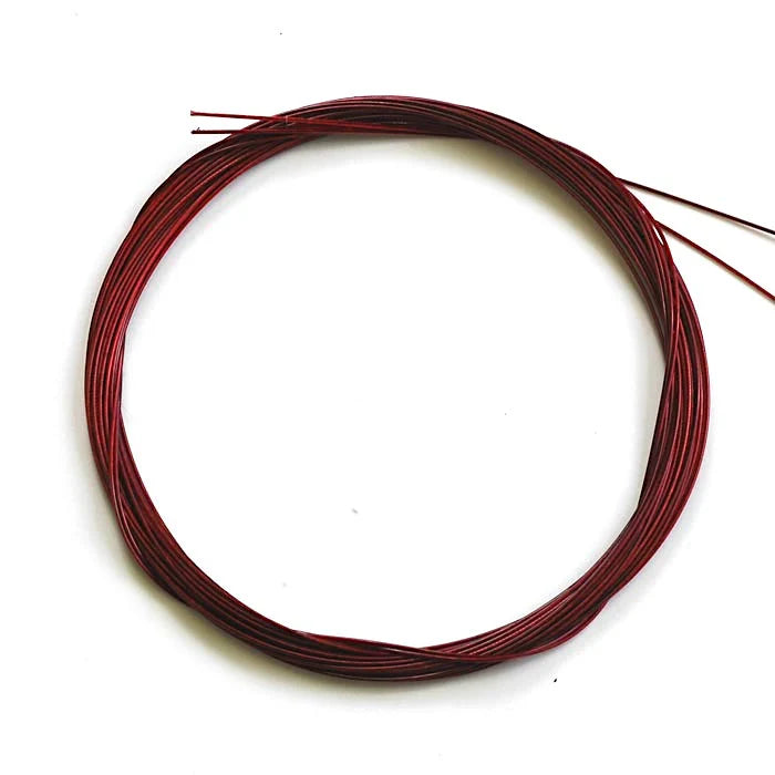 Spools of Senyo’s large red Intruder Wire by Hareline, ideal for rigging trailer hooks on intruder-style flies, featuring vibrant, corrosion-resistant coating and flexible strength for steelhead and salmon patterns.