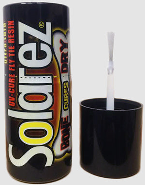 Solarez Thin Hard UV Resin (5g) – low-viscosity, fast-curing resin for precise fly tying applications like wing cases, nymph backs, and coating small heads.