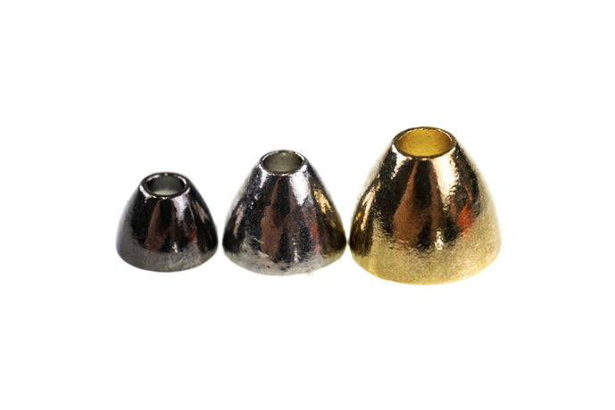 Spirit River Tungsten Cone Heads by Hareline – dense, high-quality fly tying cones that add significant weight and a professional finish to streamers, intruders, and other subsurface patterns.
