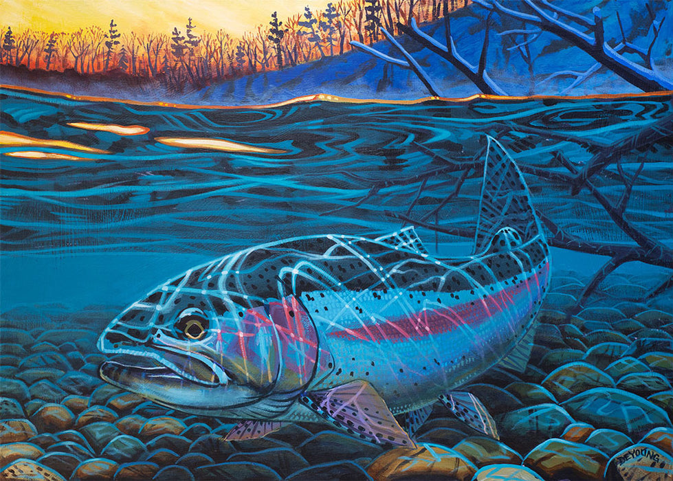 DeYoung Sunrise Steelhead Canvas Print