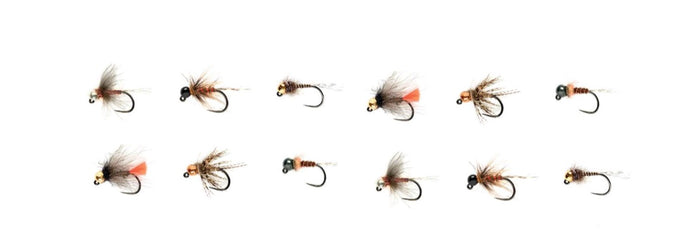 Jighead Nymphs // 1 Dozen Tactical Nymph Assortment by Fulling Mill