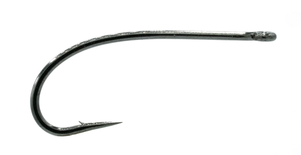 Tiemco TMC201R fly tying hooks – 25-pack of heavy, curved shank hooks designed for nymphs, emergers, and dry flies that sit low in the film.